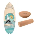 Produktbild: F2 Set Balance Board Halfshell 80x30cm + Halbkugel und Korkrolle