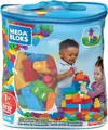 Produktbild: Mega Bloks DCH55 Bausteine für Kinder ab 1 Jahr 60 Bauklötze im Beutel Spielzeug