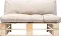 Produktbild: vidaXL Outdoor-Sofa Paletten mit Kissen in Sandfarben Kiefernholz