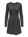 Produktbild: ONLY Damen Onlfia Ls Cable Dress KNT Kleid, Dark Grey Melange, Large