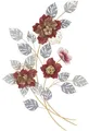 Produktbild: Mauro Ferretti Wandpaneel Lovis 68,6x7,6x98,4 cm dunkelrot
