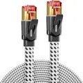 Produktbild: 2m CAT7 Patchkabel Flachkabel RJ45 Nylon Netzwerkkabel Flach LAN DSL 10Gbit/s