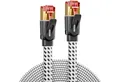 Produktbild: deleyCON 2m CAT7 Patchkabel Flachkabel RJ45 Nylon Netzwerkkabel Flach LAN DSL LAN-Kabel