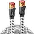 Produktbild: 2m CAT 7 Patchkabel Flachkabel RJ45 Nylon Netzwerkkabel Ethernet LAN DSL Flach