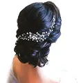Produktbild: NONAME Haarkamm Braut Hochzeit Diademe Jewerly Perle Blume Kristall Strass Ivory