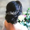 Produktbild: Haarschmuck Haarkamm Braut Hochzeit Diademe Jewerly Perle Blume Kristall Strass