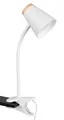 Produktbild: Reality Leuchten LED Klemmleuchte Pongo R25831101, Kunststoff Weiß matt, Holznachbildung, inkl. 4.5 Watt LED, Flexarm