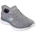 Produktbild: Skechers SUMMITS DAZZLING HAZE Slipper Slip Ins Sneaker, Freizeitschuh mit dezenten Kontrastdetails grau 40 EU