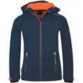 Produktbild: Trollkids Jungen Trollfjord Softshelljacke - 104 - mystic blue/orange