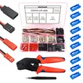 Produktbild: 55 Sets Servo-Stecker, männlich, weiblich, Crimp-Pin-Kabel-Set mit Crimp-Werkzeug, kompatibel mit JR JST SYP Futaba für Hitec Spektrum RC