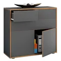 Produktbild: VCM my office Aktenschrank Salia, 920814 anthrazit, honig-eiche 100,0 x 32,0 x 74,0 cm, 1 St.