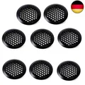 Produktbild: 8 Stücke lüftungsgitter Schwarz Edelstahl Entlüftungsloch Lüftungsgitter Rund fü