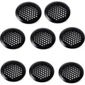 Produktbild: Set mit 8 Schwarz Edelstahl Lüftungsgitter Rund 35mm für Wohnmobil/Küche/Bade...