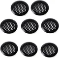 Produktbild: Edelstahl Lüftungsgitter Rund 8 Stücke Schwarz 35mm für Wohnmobil/Badezimmer/...