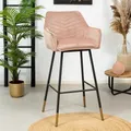 Produktbild: Bronx71 Barhocker Samt Fiona 65 - 78 cm rosa