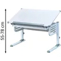 Produktbild: Inter-Link Kinderschreibtisch Skalare, höhenverstellbar, 110 x 55-78 x 68cm, weiß