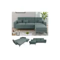Produktbild: VitaliSpa Ecksofa Schlafsofa Boxspringsofa York Schlaffunktion Bettkasten blau