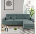 Produktbild: VitaliSpa® Ecksofa York, Blau, 260 x 181 cm, mit Bettfunktion