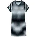Produktbild: SCHIESSER Damen Nachthemd 95cm - Nachtwäsche, Kurzarm, Baumwolle, Muster Dunkelblau/Weiß XXL