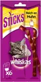 Produktbild: WHISKAS STICKS KATZENFUTTER KATZENSNACK VITAMINE MINERALSTOFFE 14x36g HUHN