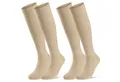 Produktbild: sockenkauf24 Stützkniestrümpfe 2 oder 4 Paar Damen & Herren Strümpfe Reisestrümpfe (Natur, 2-Paar, 39-42) Kompressionsstrümpfe - 41900 WP