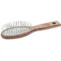 Produktbild: nippes Solingen Pneumatik-Bürste, klein oval, Buche braun, Kugelkopfstahlstiften