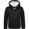 Produktbild: SOULSTAR Herren Steppjacke S2SINTRA Herren warme Steppjacke mit Kapuze Pufferjacke Outdoor-Jacke - Schwarz - M