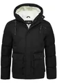 Produktbild: Soulstar Herren warme Winterjacke mit Kapuze Teddyfell Gefütterte Steppjacke Outdoorjacke Pufferjacke Mens Jacket S2_MOORLAND-J25-Black-M