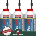 Produktbild: Soudal Set 3x Holzleim Pro 45P PU-Leim wasserfest Polyurethanleim RAPID 750g