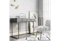 Produktbild: loft24 Schreibtisch Camila, Schminktisch, Konsolentisch, MDF, Metallgestell goldfarben, 160 cm