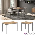 Produktbild: Esstisch Granny Eiche Grau 120 x 70 cm ausziehbar Vicco