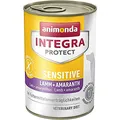 Produktbild: animonda INTEGRA PROTECT Hundefutter nass Sensitive Lamm + Amaranth (6 x 400g), bei Futtermittelunverträglichkeit, hochwertiges Diätalleinfutter für Hunde bei Futtermittelallergie