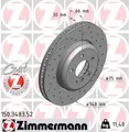 Produktbild: 2x Bremsscheibe innenbelüftet 150.3483.52 ZIMMERMANN für BMW 5 Touring 5 6 Coupe