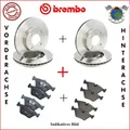 Produktbild: Kit Bremsscheiben Und Bremsbeläge Vorne + Hinten Brembo Für Land Rover Disco edy