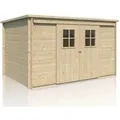 Produktbild: Alpholz Gartenhaus Vera Flachdach Unbehandelt 330 cm x 240 cm