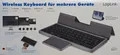 Produktbild: LogiLink Kabellose Multi-Device-Tastatur BT 5.1 mit Trackpad & Cover Akku USB-C