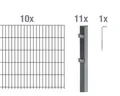 Produktbild: Doppelstabmatten-Set ALBERTS Typ 6/5/6 2000 x 100 cm anthrazit