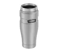 Produktbild: Thermos Stainless King Thermobecher aus Edelstahl Silber 0,47l - Coffee to Go Becher, absolut dicht, spülmaschinenfest, 7h heiß & 18h kalt, mit Haken für Teebeutel, BPA-frei