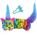 Produktbild: Furby DJ Furblets RAIN Bow bunt-gemustertes elektronisches Plüschspielzeug Macht Musik, Geräusche und spricht Furbisch, Stofftier für Kinder ab 6 Jahren mit Schlüsselanhänger