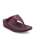 Produktbild: Fitflop Lulu Damen Plateau-Sandalen aus Leder mit Zehensteg in Weiß, rot, 39 EU