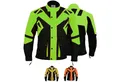 Produktbild: German Wear Motorradjacke GW300J (mit Abnehmbar & Washbar Thermofutter & Protektoren) lange Jacke aus 4 Schichten Wasserabweisend Reflektierend Neonfarben