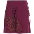 Produktbild: Vishes Minirock Damen Baumwolle Mandala-Muster breiter Bund zum Schnüren mit Taschen Alternative Bekleidung, Ethno, Hippie, Retro Style rot 42
