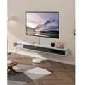 Produktbild: VEVOR TV Schrank hängend Wandhalterung, Fernsehschrank mit Kabelloch, schwebendes TV-Regal mit Stauraum für DVD-Player Kabelbox Spielekonsole, Häng