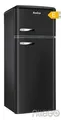 Produktbild: Amica Kühl-Gefrierkombi Retro matt schwarz 144cm 206l KGC15637MS