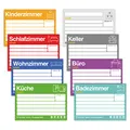 Produktbild: PAPERKIDDO 80 Stück Umzugsetiketten 15 x 10cm, Umzugsaufkleber zum Beschriften von Umzugskartons, 8 Farben Aufkleber Bunte Etiketten Selbstklebend Sticker für Übersicht beim Umzug