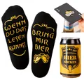 Produktbild: Geburtstagsgeschenk, Bring mir Bier Socken & Edelstahl Flaschenöffner Schwarz