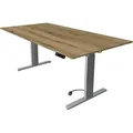 Produktbild: Sitz-/Stehtisch Move 3 BxTxH 200x100x72-120cm silber/eiche