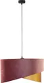Produktbild: Pendelleuchte Samt Optik Ø 50 cm Hängelampe Stoff in Rosa Gold Schlafzimmerlampe Wohnzimmerlampe