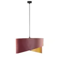 Produktbild: Licht-Erlebnisse Pendelleuchte VALASCO, ohne Leuchtmittel, Stoffschirm Samt Optik in Rosa Gold Ø 50 cm höhenverstellbar E27