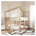Produktbild: vidaXL Bett, Dach für Kinderbett 203x95,5x142 cm Massivholz Kiefer